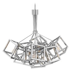 Ensemble 36-Inch Chandelier in Polished Nickel by Fredrick Ramond