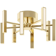 Afx Lighting Indra Satin Brass LED Semi-Flushmount Light