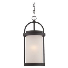 Willis Textured Black LED Outdoor Hanging Light by Nuvo Lighting