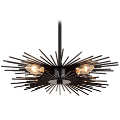Vaxcel Lighting Nikko Matte Black Semi-Flushmount Light