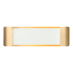 Kumilo White & Aged Gold Brass LED Vertical Bathroom Light by Matteo Lighting