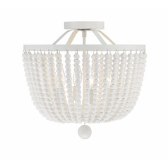 Rylee 16.50-Inch Semi-Flush in Matte White by Crystorama Lighting