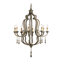 Waterloo Chandelier in Washed Gray by Currey & Company