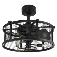Vaxcel Lighting Humboldt Black LED Ceiling Fan with Light