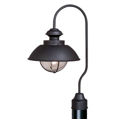 Seeded Glass Post Light Black by Vaxcel Lighting