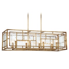 Edgemont Park Pandora Gold Leaf Linear Light by Metropolitan Lighting