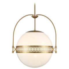 Savoy House Lighting Thornhill Warm Brass Pendant Light with Globe Shade