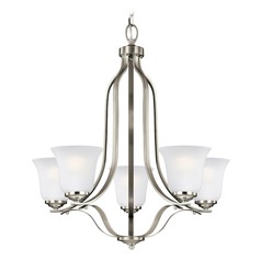 Emmons Brushed Nickel Chandelier by Generation Lighting