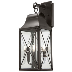 De Luz Oil Rubbed Bronze & Gold Outdoor Wall Light by Minka Lavery