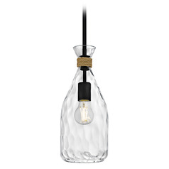 Quoizel Lighting Govada Matte Black Mini-Pendant Light with Conical Shade