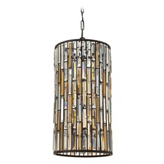 Gemma 33.50-Inch High Pendant in Vintage Bronze by Fredrick Ramond