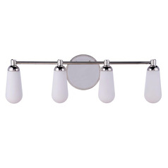 Riggs Brushed Polished Nickel & Polished Nickel Bathroom Light by Craftmade Lighting