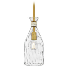Quoizel Lighting Govada Brushed Gold Mini-Pendant Light with Conical Shade