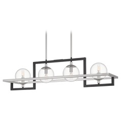 Kane Earth Black 4-Light Chandelier by Quoizel Lighting