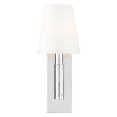 Thomas O'Brien 14-Inch Tall Beckham Classic Polished Nickel Sconce by Visual Comfort Studio