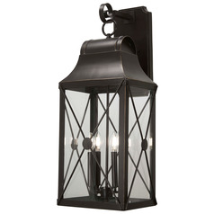 De Luz Oil Rubbed Bronze & Gold Outdoor Wall Light by Minka Lavery