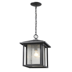 Aspen Black Outdoor Hanging Light by Z-Lite