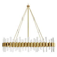 Haskell Oval Chandelier in Antique Brass by Arteriors Home
