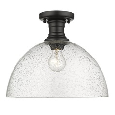 Hines Black Semi-Flush Mount by Golden Lighting