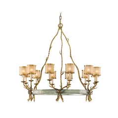 Parc Royale Gold & Silver Leaf Chandelier by Corbett Lighting