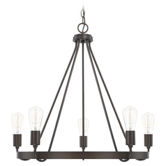 Tanner 5-Light Chandelier in Bronze by HomePlace