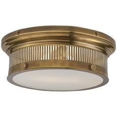 E.F. Chapman Alderly Flush Mount in Antique Bass by Visual Comfort Signature