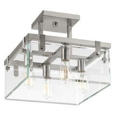 Glayse Brushed Nickel Semi-Flush Mount by Progress Lighting
