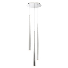 Cascade 3-Light LED Pendant in Polished Nickel by Modern Forms