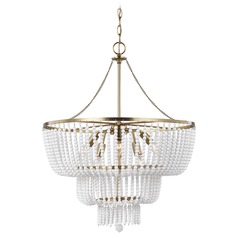 Jackie 22-Inch Satin Brass Chandelier by Visual Comfort Studio
