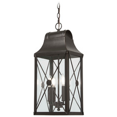 De Luz Oil Rubbed Bronze & Gold Outdoor Hanging Light by Minka Lavery