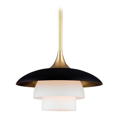 Barron Pendant in Aged Brass by Hudson Valley Lighting