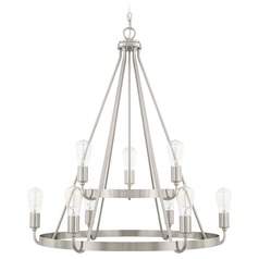 Tanner 31.25-Inch Brushed Nickel Chandelier by HomePlace by Capital Lighting