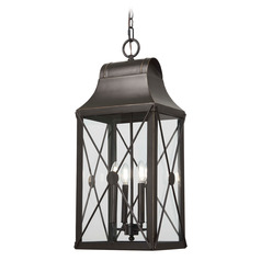 De Luz Oil Rubbed Bronze & Gold Outdoor Hanging Light by Minka Lavery