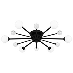 Quoizel Lighting Combe Matte Black Semi-Flushmount Light