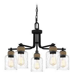 Baltic 25.50-Inch Chandelier in Matte Black by Quoizel Lighting