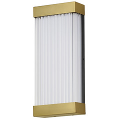 Acropolis Natural Aged Brass LED Outdoor Wall Light by ET2 Lighting