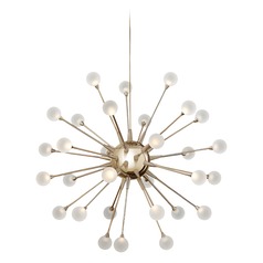 Impulse 24-Inch LED Chandelier in Polished Gold by Fredrick Ramond