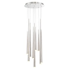 Cascade 9-Light LED Pendant in Polished Nickel by Modern Forms