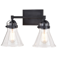 Vaxcel Lighting Mason Charcoal Black Bathroom Light