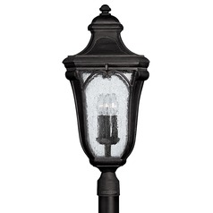 Seeded Glass Post Light Black by Hinkley Lighting