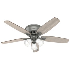 Builder Matte Silver LED Ceiling Fan by Hunter Fan Company