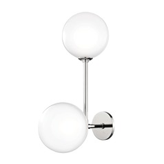 Ashleigh LED Sconce in Polished Nickel by Mitzi by Hudson Valley