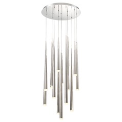 Cascade 15-Light LED Pendant in Polished Nickel by Modern Forms