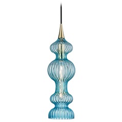 Pomfret Aged Brass Pendant by Hudson Valley Lighting