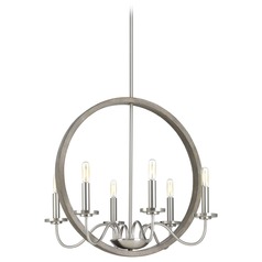 Fontayne Brushed Nickel 6-Light Chandelier by Progress Lighting