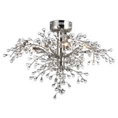 Cluster Polished Nickel LED Semi-Flush Mount by Maxim Lighting