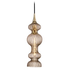 Pomfret Aged Brass Pendant by Hudson Valley Lighting