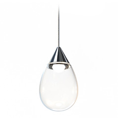 Dewdrop Polished Chrome LED Mini Pendant by ET2 Lighting