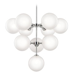 Ashleigh LED Chandelier in Polished Nickel by Mitzi by Hudson Valley