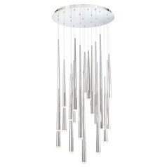 Cascade 21-Light LED Pendant in Polished Nickel by Modern Forms